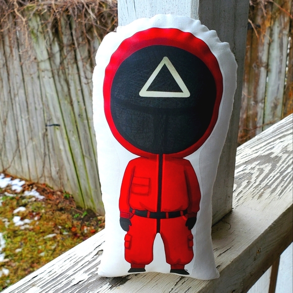 Squid Game Triangle Worker Pillow Pal. New. - Picture 1 of 1